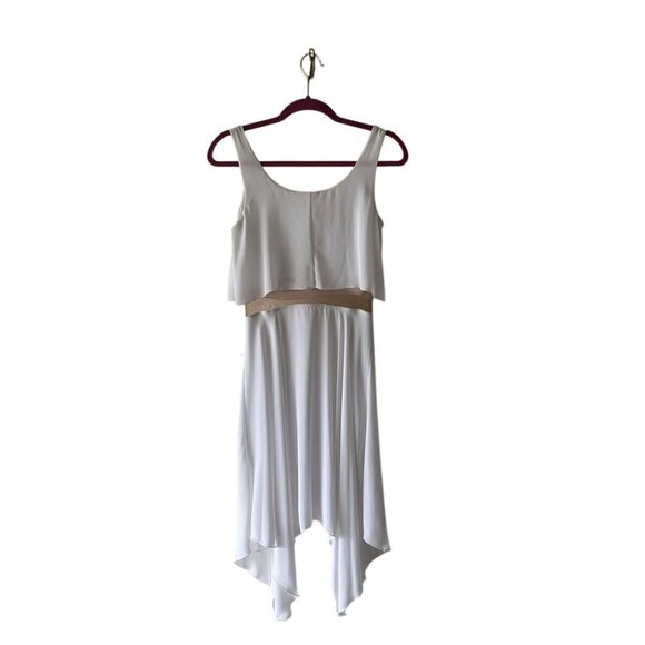 bailey 44 white cut out mesh midriff dress sz S  festival grunge fairy MIdi - Picture 4 of 7